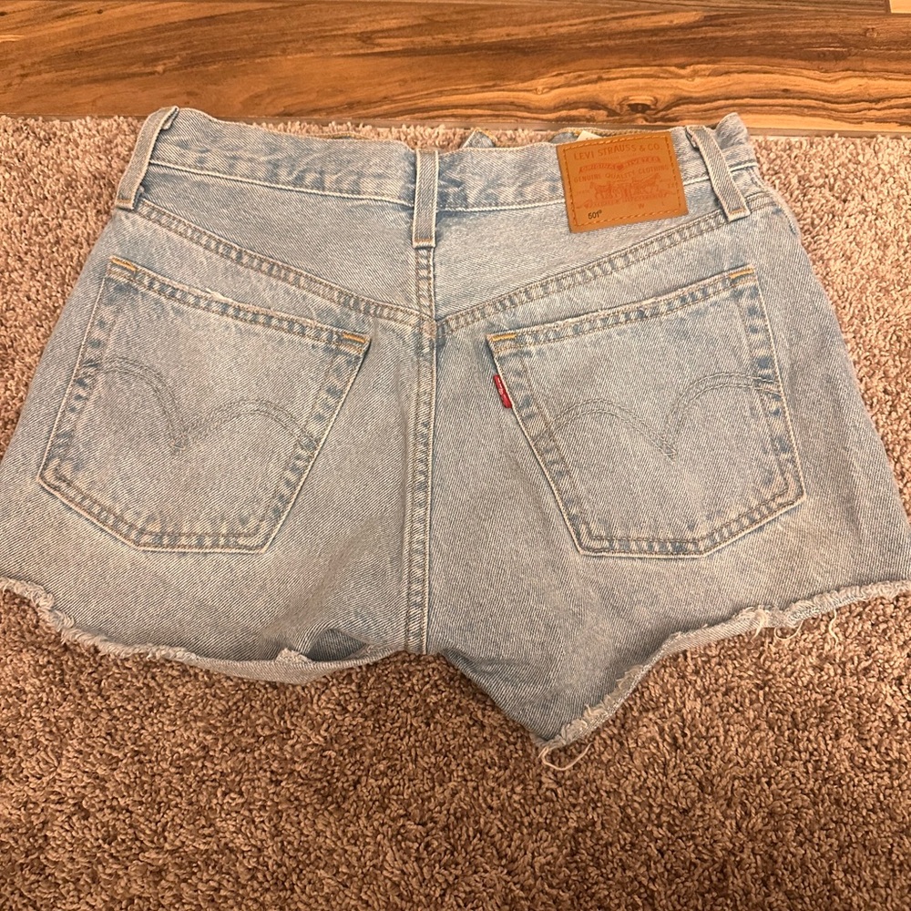 Levi's 501 Classic Light Blue Jean Shorts